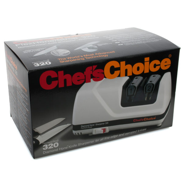 Электрическая точилка для европейских ножей Chef'sChoice 320, точилка подойдет для кухонных, домашних, профессиональных, складных, охотничьих и серрейторных ножей. Официальный сайт ChefsChoice. Бесплатная доставка всех заказов!